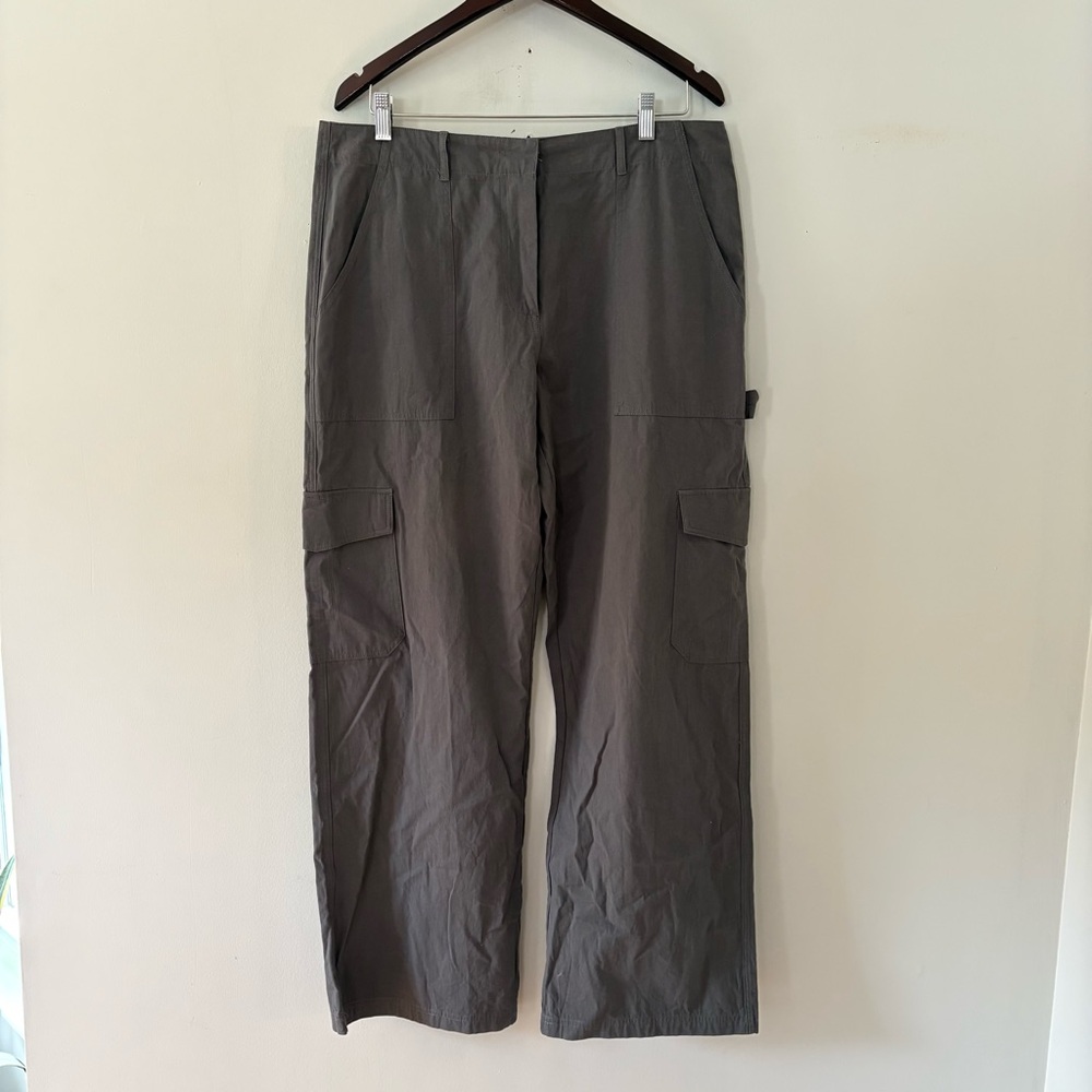 White Fox Know Your Worth Cargo Pants Charcoal Gray XL NWT Streetwear Utility